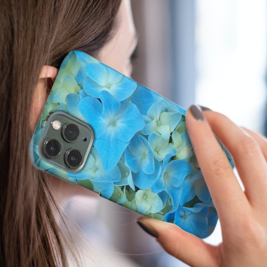 Blue French Hydrangea Floral Case-Mate iPhone Case