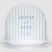 Blue French Personalized Wedding Sneeuwbol (Voorkant)