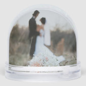 Blue French Personalized Wedding Sneeuwbol (Achterkant)