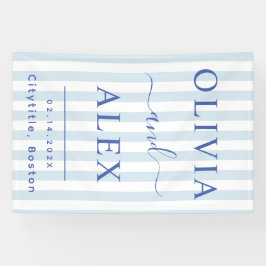 Blue French Personalized Wedding Spandoek