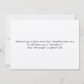 Blue French Toile Custom nodigt versie 2 uit Kaart (Achterkant)