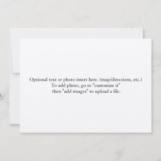 Blue French Toile Custom nodigt versie 2 uit Kaart (Achterkant)