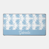 Blue French Toile Floral Pattern Name (Recto)