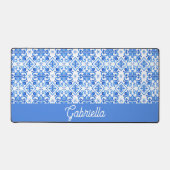 Blue French Toile Pattern Name Bureaumat (Voorkant)