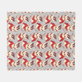 Blue Frenchie in kerstkeuken Fleece Deken (Voorkant (Horizontaal))