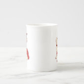 Blue Frenchie in kerstkeuken Porselein Kop (Voorkant)