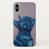 Blue Frenchie iPhone cover (Achterkant)