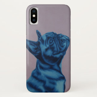 Blue Frenchie iPhone cover