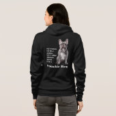 Blue Frenchie mama Hoodie (Achterkant volledig)