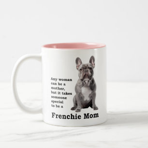 Blue Frenchie mama Tweekleurige Koffiemok