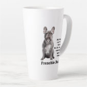 Blue Frenchie papa Latte Mok (Rechterhoek)