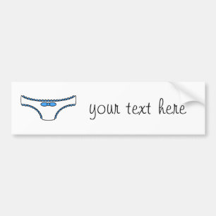 Blue Frilly Panties Bumpersticker
