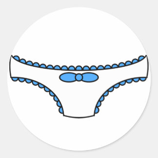 Blue Frilly Panties Ronde Sticker