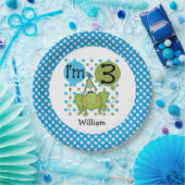 Blue Frog 3e verjaardagspapier Borden Papieren Bordje (Feest)