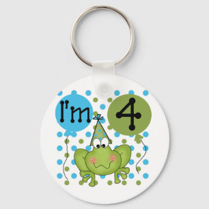 Blue Frog 4e verjaardag Tshirts en geschenken Sleutelhanger
