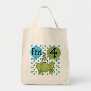 Blue Frog 4e verjaardag Tshirts en geschenken Tote Bag