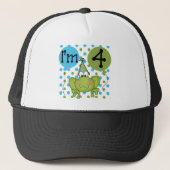 Blue Frog 4e verjaardag Tshirts en geschenken Trucker Pet (Voorkant)