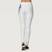 Blue frog with Santa hat. Leggings (Achterkant)