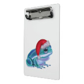 Blue frog with Santa hat. Mini Klembord (Angled2)