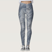 Blue Frost Crystal Christmas Pattern Leggings (Devant)