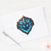Blue Frost Rune Emblem Ronde Sticker (Envelop)
