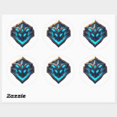 Blue Frost Rune Emblem Ronde Sticker (Vel)