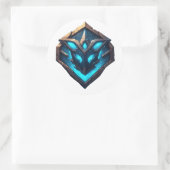 Blue Frost Rune Emblem Ronde Sticker (Tas)