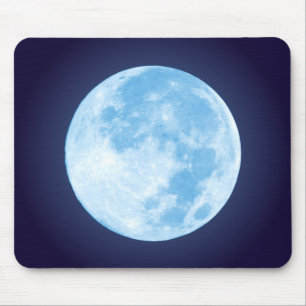 Blue Full Moon Mousepad Muismat