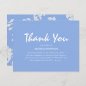 Blue Funeral Merci note (Devant / Derrière)