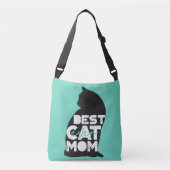 Blue Funny Moederdag Best Cat Mam Ever Crossbody Tas (Voorkant)