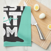 Blue Funny Moederdag Best Cat Mam Ever Theedoek (Quarter Fold)