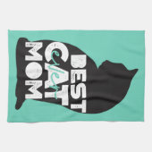 Blue Funny Moederdag Best Cat Mam Ever Theedoek (Horizontaal)