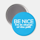 Blue Funny Nurse Magnet (Recto/Verso)
