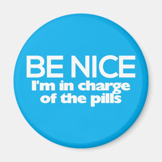 Blue Funny Nurse Magnet (Devant)