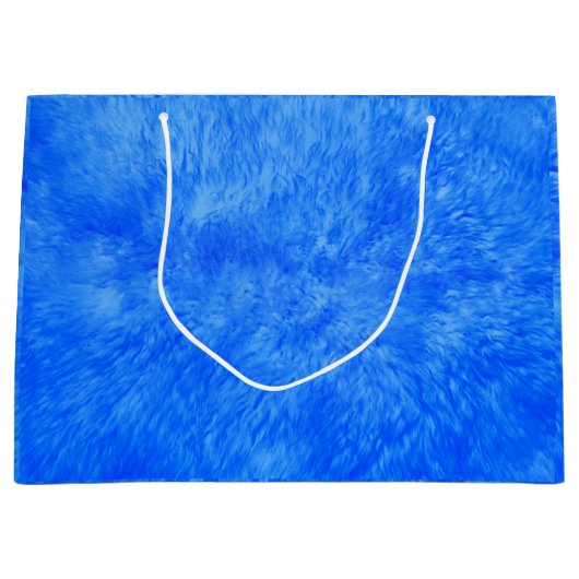 Blue Fur Frenzy Grand Sac Cadeau (Devant)