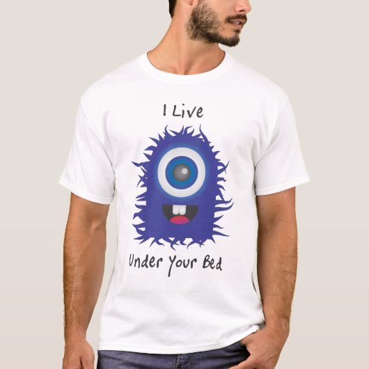Blue Furry Monster T-shirt (Voorkant)