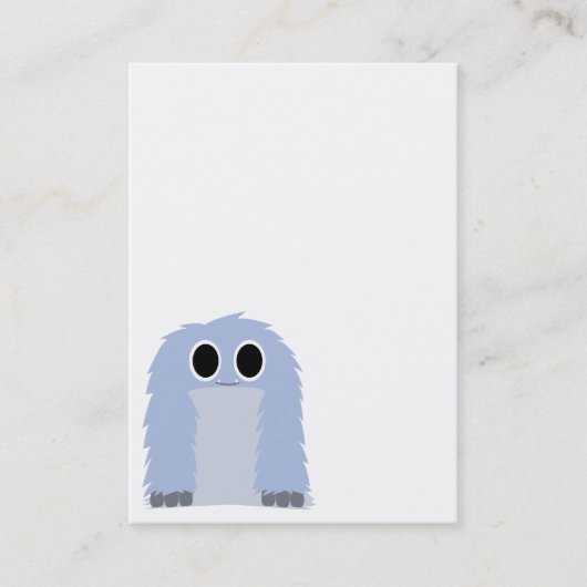 Blue Furry Monster-Visitekaartje Visitekaartje (Voorkant)