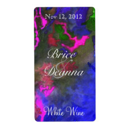 Blue Fusion 2 Bruiloft Wijn Label