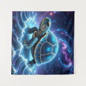 Blue Galactic Zee Turtle Wandkleed (Voorkant (horizontaal))