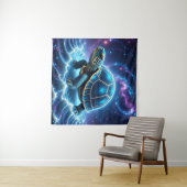 Blue Galactic Zee Turtle Wandkleed (In Situ (horizontaal))