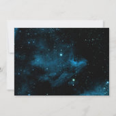 Blue Galaxy bruiloft repetitie diner Kaart (Achterkant)