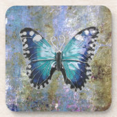 Blue Galaxy Butterfly Onderzetter (Voorkant)