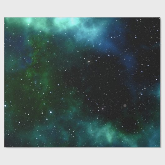 Blue Galaxy Cadeaupapier (Vlak)