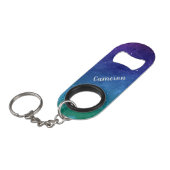 Blue Galaxy Celestial Stars Space Art gepersonalis Mini Flessenopener (Voorkant Gekanteld)