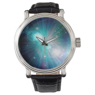Blue Galaxy Horloge