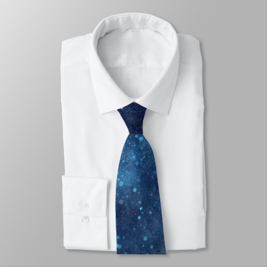 Blue Galaxy Sparkle Abstract Stropdas (Gebonden)