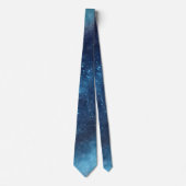 Blue Galaxy Sparkle Abstract Stropdas (Voorkant)