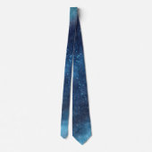 Blue Galaxy Sparkle Abstract Stropdas (Achterkant)