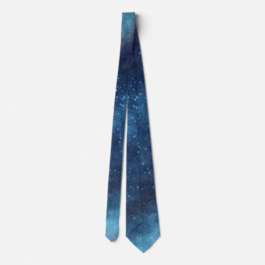 Blue Galaxy Sparkle Abstract Stropdas (Achterkant)