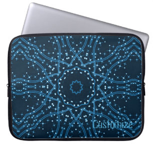 Blue Galaxy Stars laptophoes Laptop Sleeve